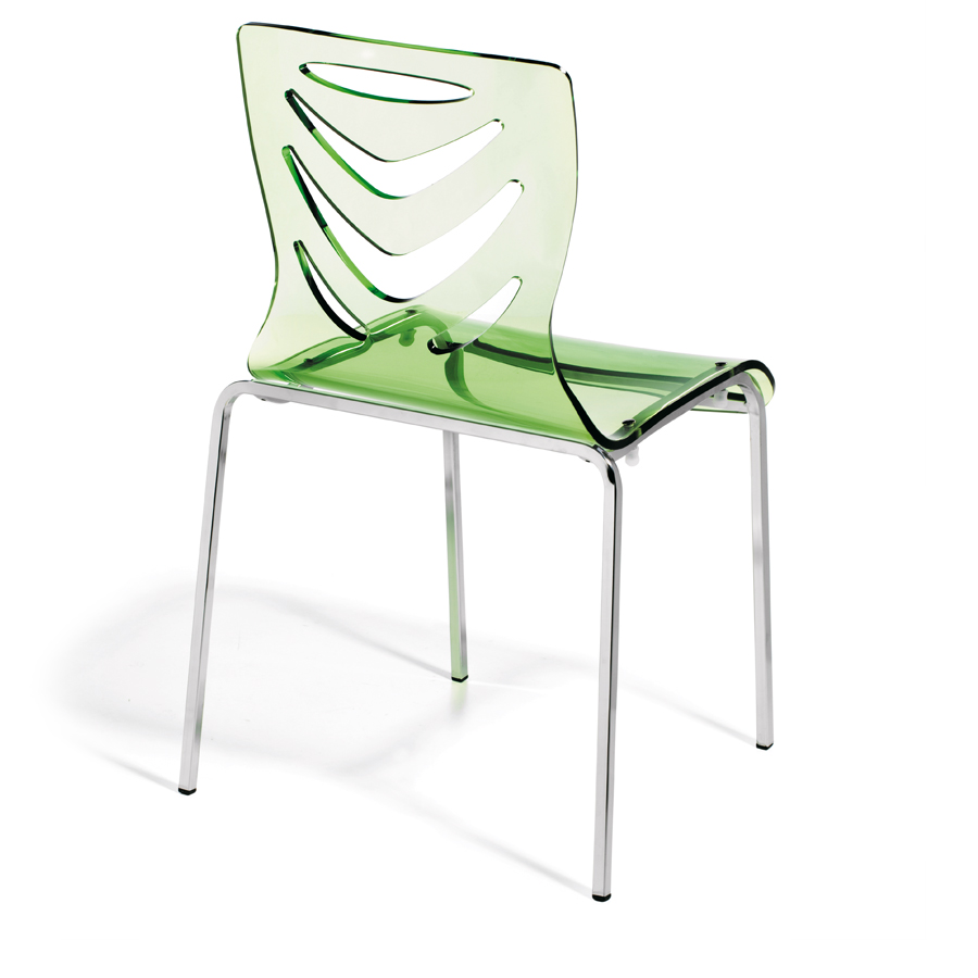 boomerang-sedia-trasparente-verde-lucido-struttura-metallo-cromato